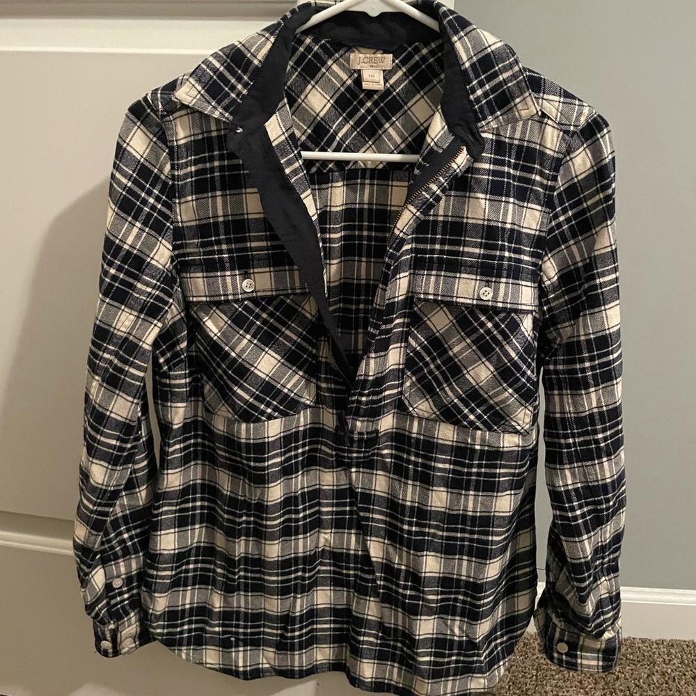 J. Crew Quarterzip Flannel